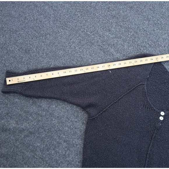 Free People Gray Sweater Scoop Neck Reglan Lagenlook Wool Blend OS - Picture 9 of 10